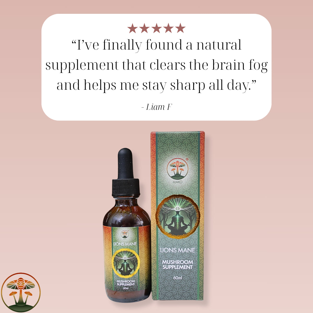 Lion's Mane Mushroom Tincture 60ml - FOCUS