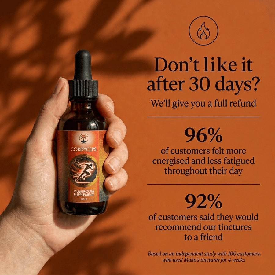 Mako Labs Mushroom Tincture Cordyceps Mushroom Tincture 60ml - Energy