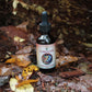 Mako's Cordyceps mushroom tincture in an amber glass bottle with dropper front shot