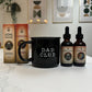 Mako's Lions mane and Cordyceps Mushroom Tinctures with box and coffee cup front