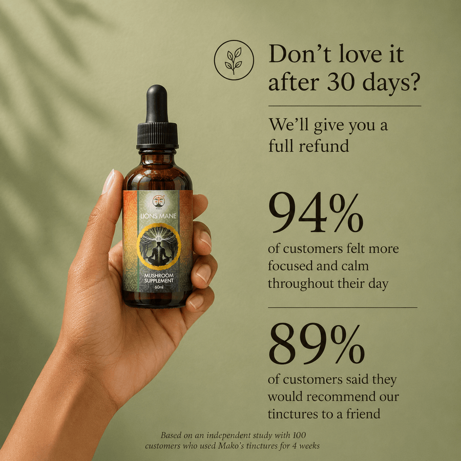 Mako Labs Mushroom Tincture Lion's Mane Mushroom Tincture 60ml - Focus