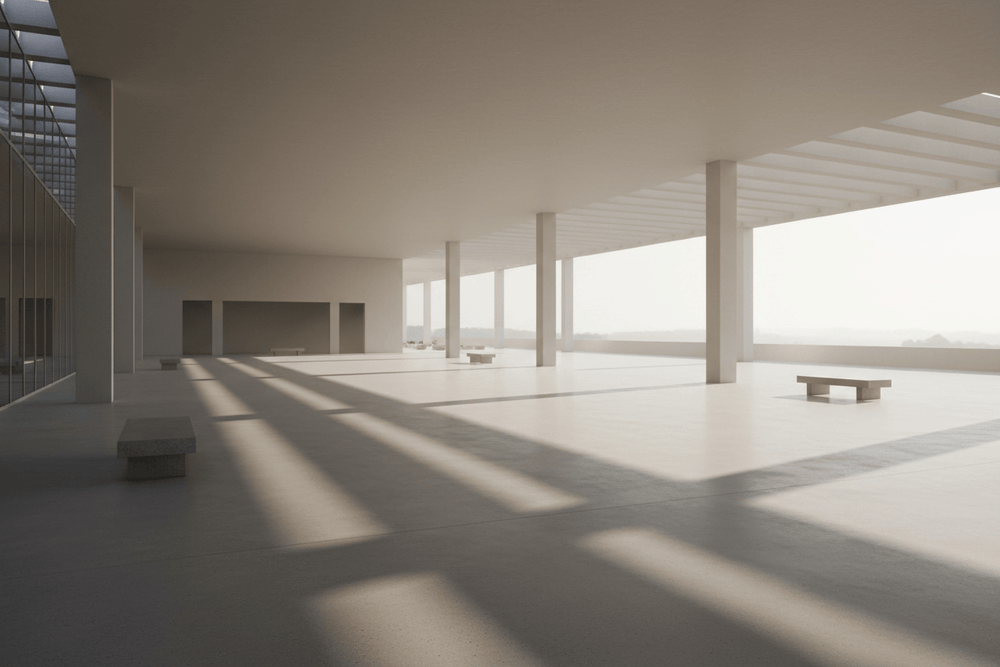 Open space with soft shadow
