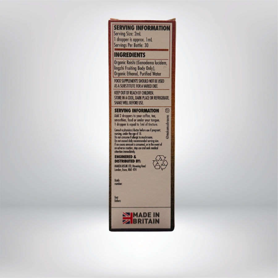 Back of a supplement bottle label with text on a gray background